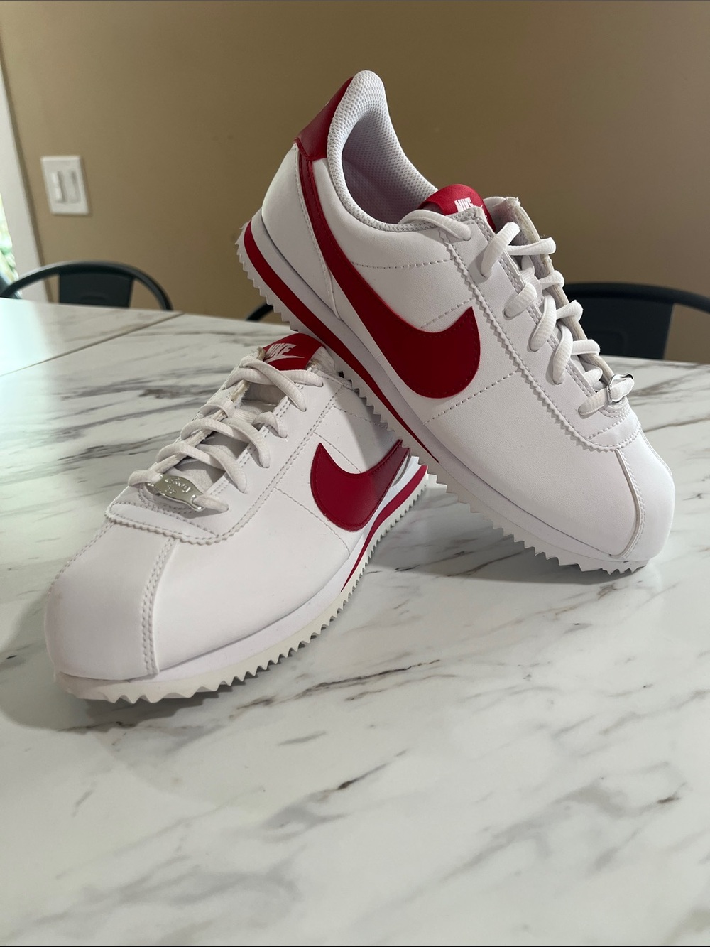 Nike Cortez Leather Sneakers - White/Red